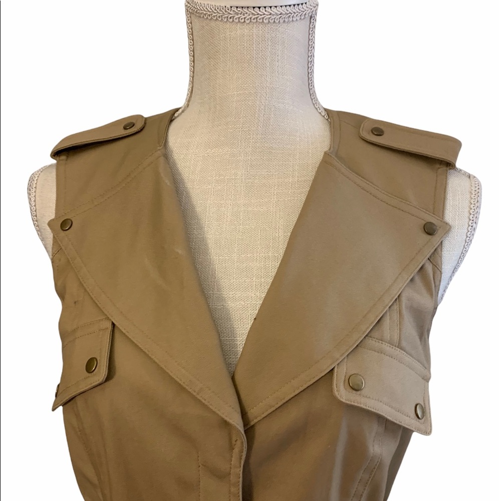Cynthia Steffe Beige Belted Mini Dress - Picture 2 of 14